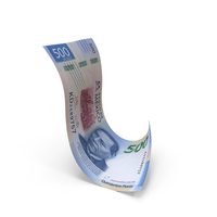 Mexico 500 Pesos Money Folded Falling Note PNG & PSD Images