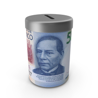 Mexico 500 Pesos Money Note Save Box PNG & PSD Images