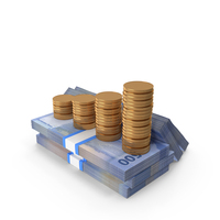 Mexico 500 Pesos Money Notes With Graph Coins Lots PNG & PSD Images