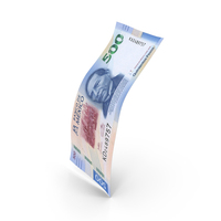 Mexico 500 Pesos Money Single Note Falling Vertical PNG & PSD Images