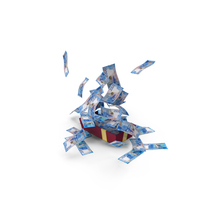 Box Full Out Fly Russia 2000 Rubles Money Notes PNG & PSD Images