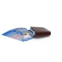 Brown Wallet Close Russia 2000 Rubles Money Bill PNG & PSD Images