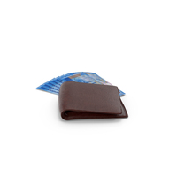 Brown Wallet Russia 2000 Rubles Money Bills Ground PNG & PSD Images