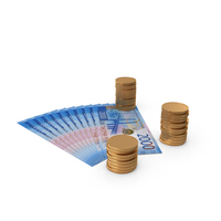 Currency Russia 2000 Rubles Money Notes Spread With Coins PNG & PSD Images