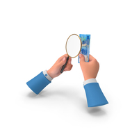 Hand Holding Magnify Find Russia 2000 Rubles Note PNG & PSD Images