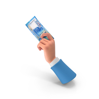 Left Hand Holding Russia 2000 Rubles Note Money PNG & PSD Images