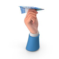 Paper Plane Russia 2000 Rubles Note Hand Hold PNG & PSD Images