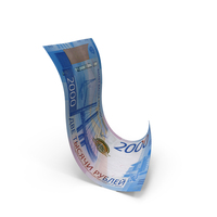 Russia 2000 Rubles Money Folden Falling Note PNG & PSD Images