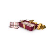Box Gold Lots Saudi 100 Riyals Money Notes PNG & PSD Images