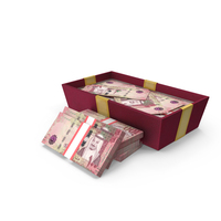Gift Box Full Of Saudi 100 Riyals Money Notes PNG & PSD Images