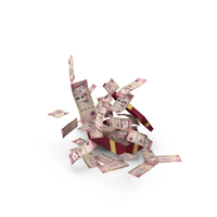 Gift Box Full Out Fly Saudi 100 Riyals Money Notes PNG & PSD Images