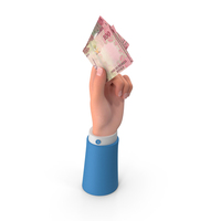 Hand Holding Raise Saudi 100 Riyals Bill PNG & PSD Images