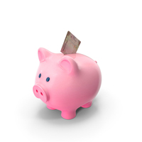 Saudi 100 Riyals Folded Piggy Bank Save PNG & PSD Images