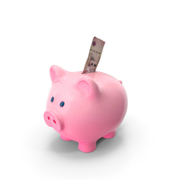Single Saudi 100 Riyals Save Piggy Bank PNG & PSD Images