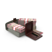 Wallet Bag Open Bill Saudi 100 Riyals Money PNG & PSD Images