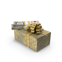 Gift Box With Saudi 200 Riyals Money Notes Lots On Top PNG & PSD Images