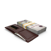 Leather Wallet Open Bill Saudi 200 Riyals Money PNG & PSD Images