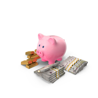 Piggy Bank Save Gold Saudi 200 Riyals PNG & PSD Images