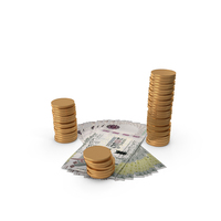 Saudi 200 Riyals Money Notes Currency Gold Coins PNG & PSD Images