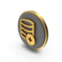 Add Database Circular Coin PNG & PSD Images