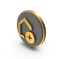 Add Home Circular Coin PNG & PSD Images