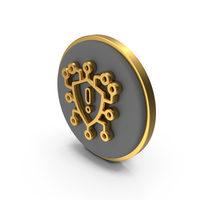 Ai Shield Security Warning Circular Coin PNG & PSD Images