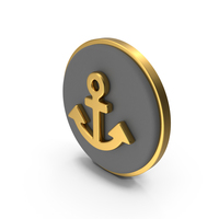 Anchor Circular Coin PNG & PSD Images