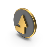 Angle Up Arrow Circular Coin PNG & PSD Images