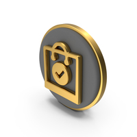 Approved Shopping Bag Circular Coin PNG & PSD Images