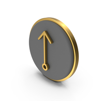 Arrow Cursor Circular Coin PNG & PSD Images