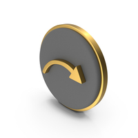 Curve Arrow Circular Coin PNG & PSD Images