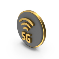 Network 5G Circular Coin PNG & PSD Images