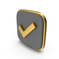Accepted Check Mark Square Coin PNG & PSD Images