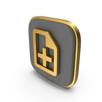 Add Document Square Coin PNG & PSD Images