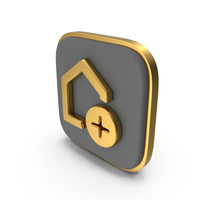 Add Home Square Coin PNG & PSD Images