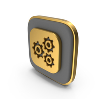Adjustment Gear Square Coin PNG & PSD Images