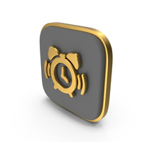 Alarm Clock  Square Coin PNG & PSD Images