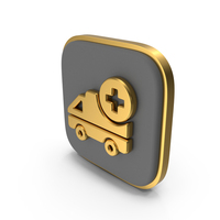 Ambulance Square Coin PNG & PSD Images