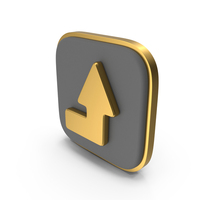 Angle Up Arrow Square Coin PNG & PSD Images