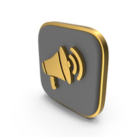 Announcement Speaker Square Coin PNG & PSD Images