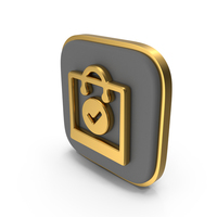 Approved Shopping Bag Square Coin PNG & PSD Images