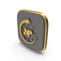 Hours24 Square Coin PNG & PSD Images
