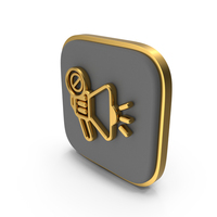 Mute Megaphone Square Coin PNG & PSD Images