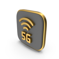 Network 5G Square Coin PNG & PSD Images