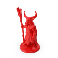 Low Poly Stylized Warlock Magician PNG & PSD Images