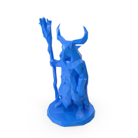 Low Poly Stylized Warlock Magician PNG & PSD Images