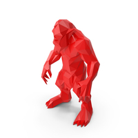 Low Poly Stylized Cave Troll PNG & PSD Images