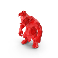 Low poly stylized сave troll 02 B PNG & PSD Images