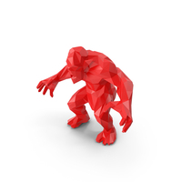 Low Poly Stylized Cave Troll PNG & PSD Images