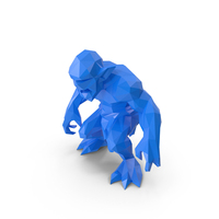 Low Poly Stylized Cave Troll PNG & PSD Images